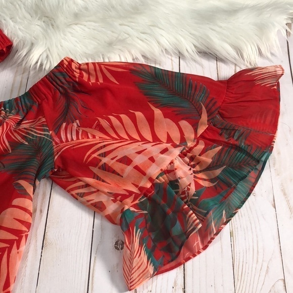 Rebecca Minkoff floral off the shoulder top size S - Picture 8 of 8